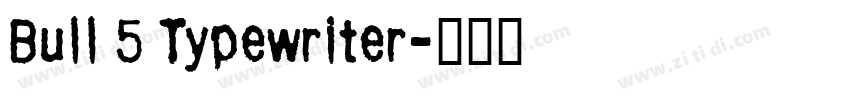 Bull 5 Typewriter字体转换